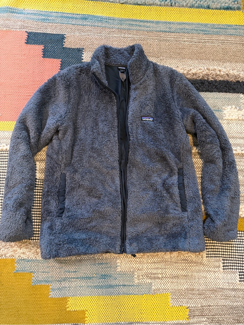 Patagonia Blue Plush Fleece Teddy Jacket